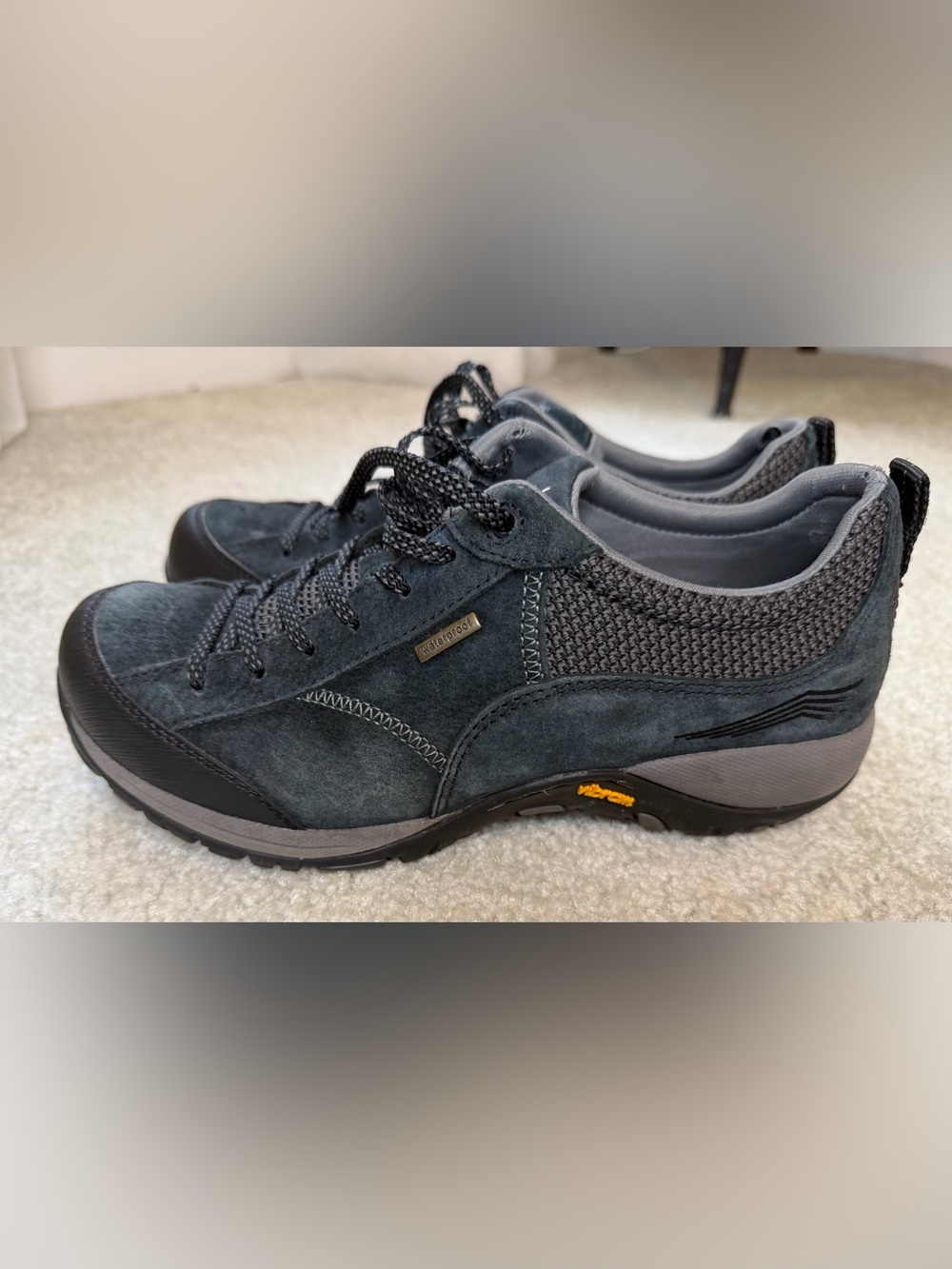 Dansko Paisley Waterproof Dark Gray Suede Lace-Up Sneakers